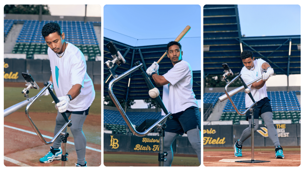 mark brooks presents the attack tee on the field