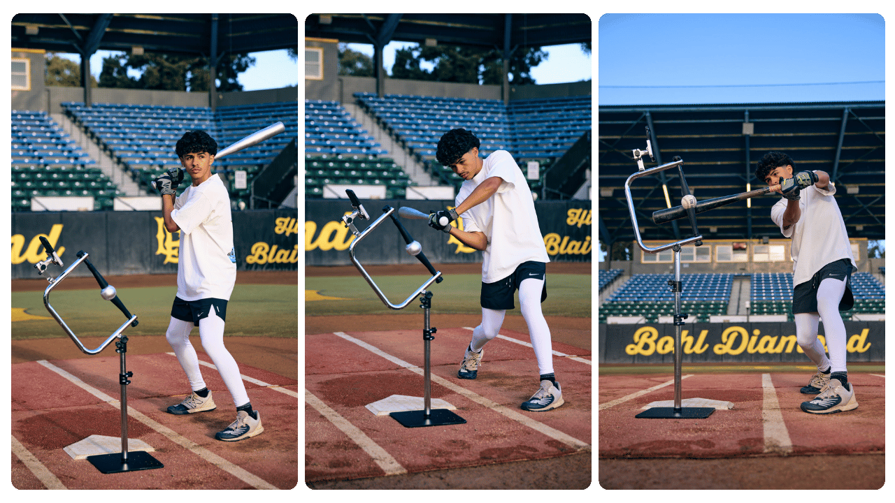 the attack tee hitting demo on the field