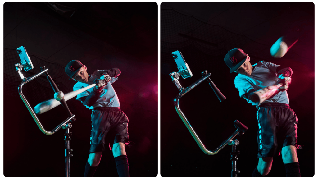 Best Baseball Batting Tee for Power Hitters: Ultimate Buyer’s Guide (2025) 4 the attack tee in hitting action for baseball in the studio