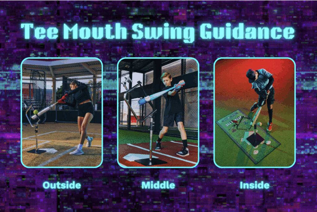 tee mouth swing guidance with the attack tee