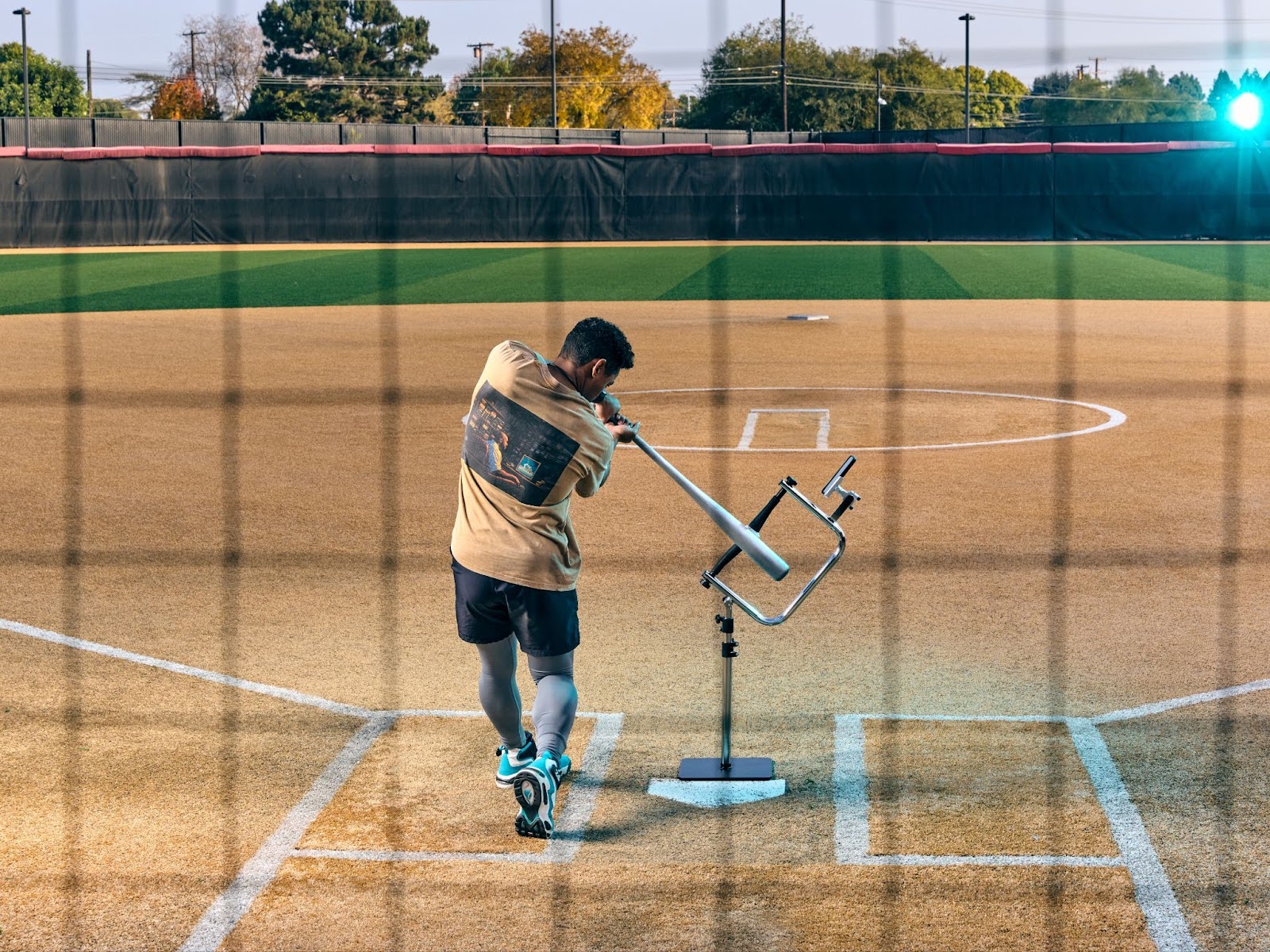 The Attack Tee on the field with Mark Brooks